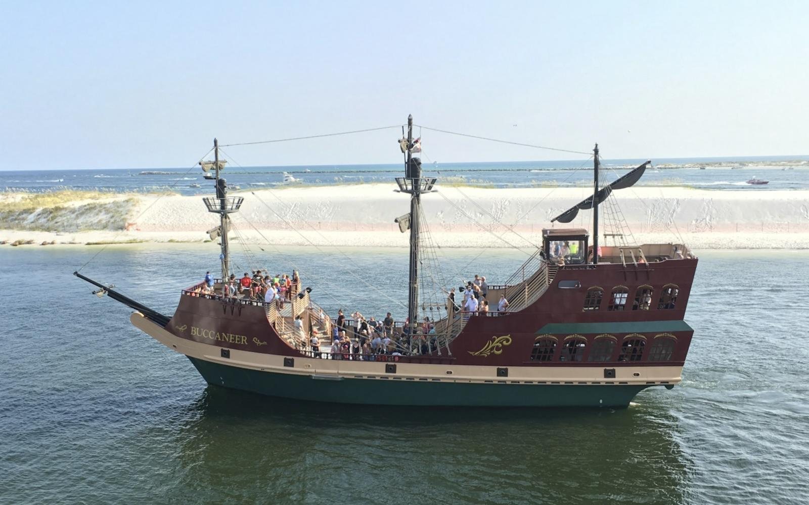 A pirate cruise leaving Destin Harbor