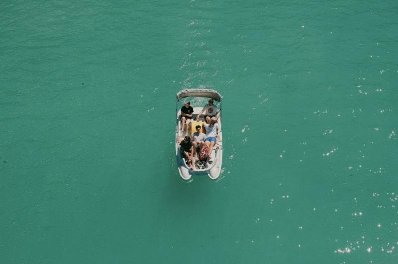 A pontoon day on emerald water
